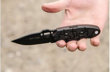 Image of Tops Knives CAT #200 Fixed Blade Knife, Black, 3.25in, 200H-01