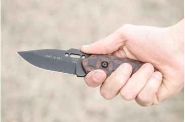 Image of Tops Knives CAT #200 Fixed Blade Knife, Red/Black, 3.25in, 200H-02