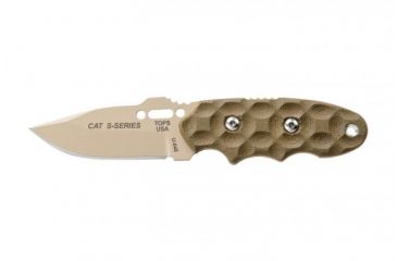 Image of Tops Knives CAT #200 S-Series Fixed Blade Knife, Green Canvas, 3.25in, 200S-04