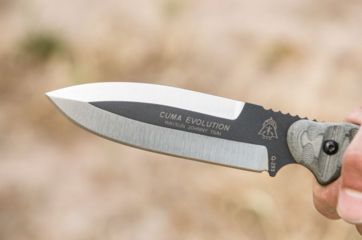 Image of Tops Knives Cuma Evolution Fixed Blade Knife, Gray, 4.63in, CUMA-01