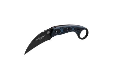 Image of TOPS Knives Devil's Claw 2 Fixed Blade Knife, 3.13in, 1095 Carbon Steel Blade, Blue/Black G10 Handle, DEVCL-02