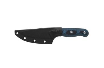 Image of TOPS Knives Dicer 3 Paring Kitchen Knife, 3.5in, CPM S35Vn Steel, Drop Point, Black Canvas Micarta/Blue-Black G10 Handle DCR3-01