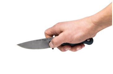 Image of TOPS Knives Dicer 3 Paring Kitchen Knife, 3.5in, CPM S35Vn Steel, Drop Point, Black Canvas Micarta/Blue-Black G10 Handle DCR3-01