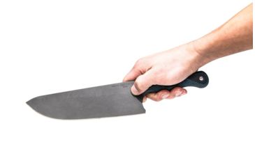 Image of TOPS Knives Dicer 8 Chef Kitchen Knife, 7.75in, CPM S35Vn Steel, Drop Point, Black Canvas Micarta/Blue-Black G10 Handle DCR8-01