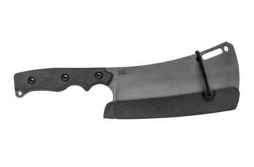 Image of Tops Knives El Chappo Fixed Blade Knif, 6 in Acid Rain Blade, 1095 RC 56-58 Steel, Black Canvas Micarta Handle, ECHA-02