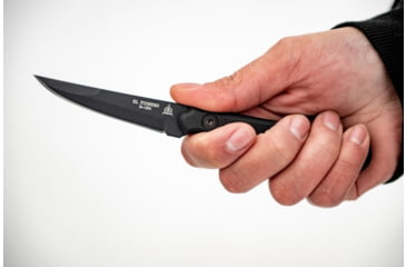 Image of TOPS Knives El Pionero Blackout Edition Fixed Blade Knife, 3.38in, 1095 Steel, Spear Point, Black G10 Handle, ELPO-03