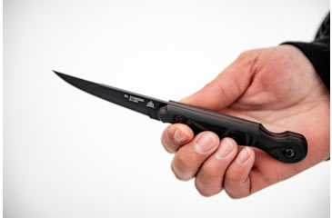 Image of TOPS Knives El Pionero Blackout Edition Fixed Blade Knife, 3.38in, 1095 Steel, Spear Point, Black G10 Handle, ELPO-03