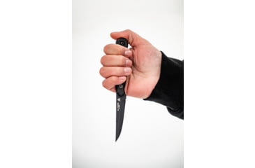 Image of TOPS Knives El Pionero Blackout Edition Fixed Blade Knife, 3.38in, 1095 Steel, Spear Point, Black G10 Handle, ELPO-03