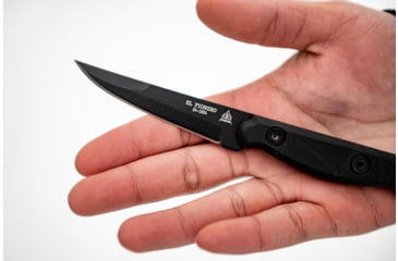 Image of TOPS Knives El Pionero Blackout Edition Fixed Blade Knife, 3.38in, 1095 Steel, Spear Point, Black G10 Handle, ELPO-03