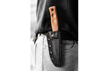 Image of TOPS Knives Fieldcraft 3.5 Fixed Blade Knife, 3.75in, 1095 RC 56-58 Steel Blade, Tan Canvas Micarta Handle, MBROS-01