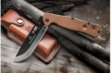 Image of Tops Knives Fieldcraft Folder Knife, w/sheath, Brown, FCF-01