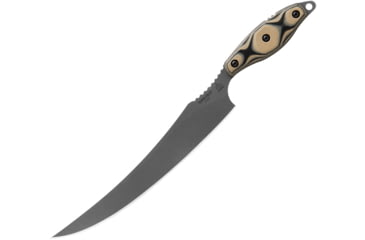 Image of TOPS Knives Filet Knife, 8 tumbled finish 154CM stainless fillet blade, SureTouch black and tan G10 handle, FIL-01