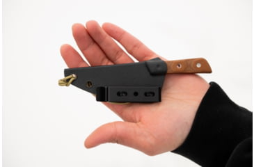 Image of TOPS Knives Frog Market Special Mini Fixed Blade Knife, 3.25in, 1095 Steel, Wharncliffe, Tan Canvas Micarta Handle, FMSM-02