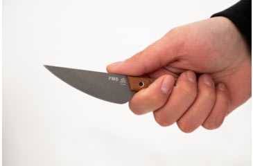 Image of TOPS Knives Frog Market Special Mini Fixed Blade Knife, 3.25in, 1095 Steel, Wharncliffe, Tan Canvas Micarta Handle, FMSM-02