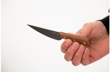 Image of TOPS Knives Frog Market Special Mini Fixed Blade Knife, 3.25in, 1095 Steel, Wharncliffe, Tan Canvas Micarta Handle, FMSM-02