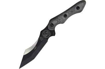 Image of Tops Knives HKT Hunter Killer Tracker,5in Carbon, Black Linen Micarta Handle Fixed Blade Knife,5in,Carbon Steel Blade,Black Linen Micarta Handle TPHKT01