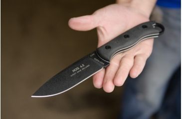 Image of Tops Knives Hunters of Gunmen Fixed Blade Knife, Black, 4.38in, HOG-4.5