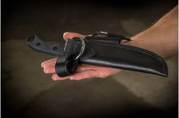 Image of Tops Knives Hunters of Gunmen Fixed Blade Knife, Black, 4.38in, HOG-4.5