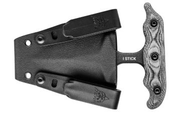 Image of Tops Knives I Stick Fixed Blade Knife,3.50in Black 1075 RC 56-58 Steel,Black Canvas Micarta Handle, Black ISTK-01