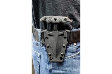 Image of Tops Knives I Stick Fixed Blade Knife,3.50in Black 1075 RC 56-58 Steel,Black Canvas Micarta Handle, Black ISTK-01