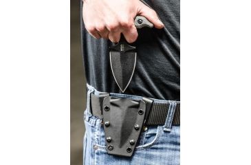 Image of Tops Knives I Stick Fixed Blade Knife,3.50in Black 1075 RC 56-58 Steel,Black Canvas Micarta Handle, Black ISTK-01