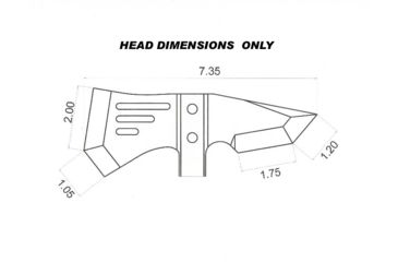 Image of Tops Knives IDT-01 Crash Axe, Tactical Head, Black, 3in, IDT-01