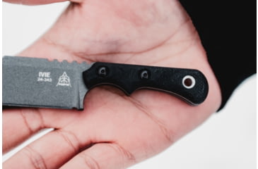 Image of TOPS Knives Ivie 2.5in Fixed Blade Knife, 1095 Steel, Wharncliffe, Black Canvas Micarta, IV-02