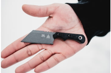 Image of TOPS Knives Ivie 2.5in Fixed Blade Knife, 1095 Steel, Wharncliffe, Black Canvas Micarta, IV-02