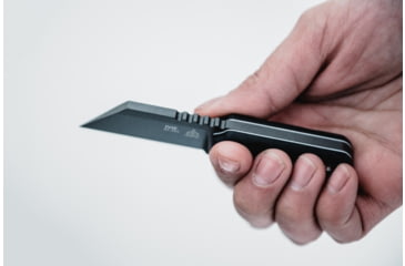 Image of TOPS Knives Ivie 2.5in Fixed Blade Knife, 1095 Steel, Wharncliffe, Black Canvas Micarta, IV-02