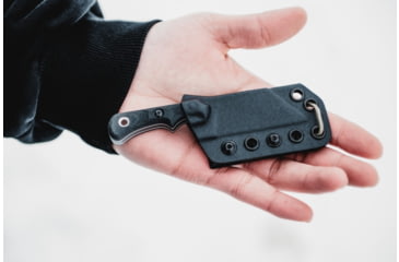Image of TOPS Knives Ivie 2.5in Fixed Blade Knife, 1095 Steel, Wharncliffe, Black Canvas Micarta, IV-02