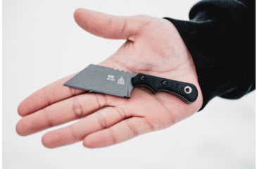 Image of TOPS Knives Ivie 2.5in Fixed Blade Knife, 1095 Steel, Wharncliffe, Black Canvas Micarta, IV-02
