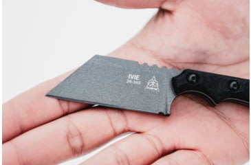 Image of TOPS Knives Ivie 2.5in Fixed Blade Knife, 1095 Steel, Wharncliffe, Black Canvas Micarta, IV-02