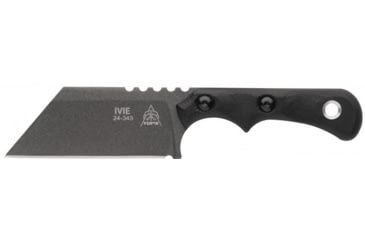 Image of TOPS Knives Ivie 2.5in Fixed Blade Knife, 1095 Steel, Wharncliffe, Black Canvas Micarta, IV-02