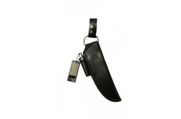 Image of Tops Knives Leather Dangler-Style Sheath, w/Firesteel and Survival Whistle, Black, Right Hand, SHL-BUSH-LH