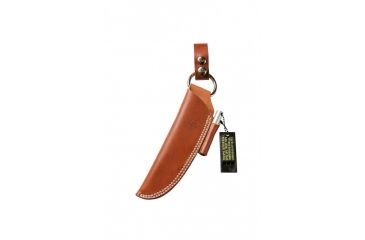 Image of Tops Knives Leather Dangler-Style Sheath, w/Firesteel and Survival Whistle, Brown, Right Hand, SHL-BUSH-BRN