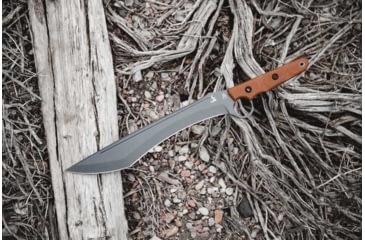 Image of TOPS Knives Lilith 14 in Fixed Blade Knife, Steel, Tan Canvas Micarta, Black Kydex, LTH-01