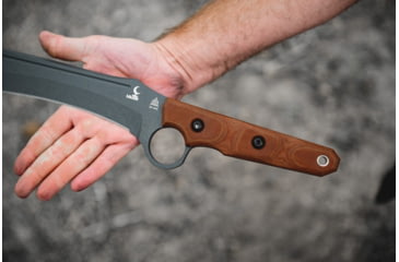 Image of TOPS Knives Lilith 14 in Fixed Blade Knife, Steel, Tan Canvas Micarta, Black Kydex, LTH-01