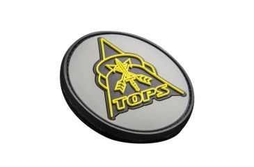 Image of Tops Knives Logo Patch, Gray, PATCH-01