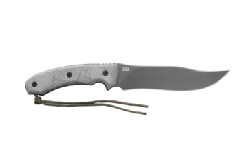 Image of Tops Knives Longhorn Bowie Micarta Fixed Blade Knife, w/Black River Wash, Black, 6.75in, LONGB-05