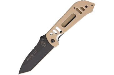 Image of Tops Knives Mil-SPIE 3.5 Tanto Folding Knife,3.5in,Tanto,Coyote Tan,Aluminum Handle TPMIL35FTP
