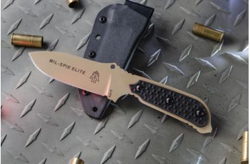 Image of Tops Knives Mil-Spie3 Elite Fixed Blade Knife, Black, 4in, MIL3-Elite-BLM