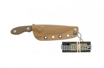 Image of Tops Knives Mini Scandi Rockies Edition Fixed Blade Knife, Brown, 3in, MSK-TBF