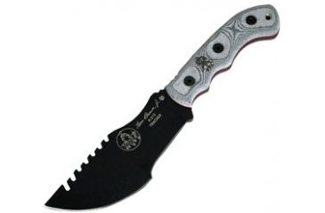 Image of Tops Knives Mini Tom Brown Tracker, Gray Micarta, Black Blade, Kydex TKTBT-020-T2