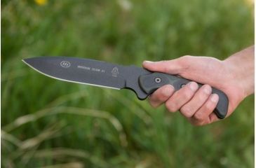 Image of Tops Knives Mission Team 21 Fixed Blade Knife, Black, 6.63in, MT-21