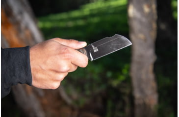 Image of TOPS Knives Sheep Creek Knife, 3.75in, 154CM, Fixed Blade, Green w/ Tan liner, SPCK-01