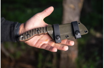 Image of TOPS Knives Sheep Creek Knife, 3.75in, 154CM, Fixed Blade, Green w/ Tan liner, SPCK-01
