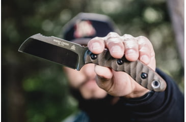 Image of TOPS Knives Sheep Creek Knife, 3.75in, 154CM, Fixed Blade, Green w/ Tan liner, SPCK-01
