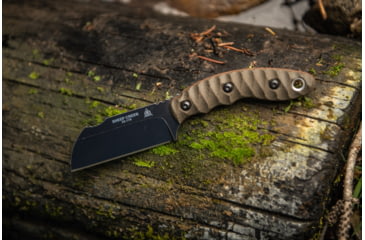 Image of TOPS Knives Sheep Creek Knife, 3.75in, 154CM, Fixed Blade, Green w/ Tan liner, SPCK-01