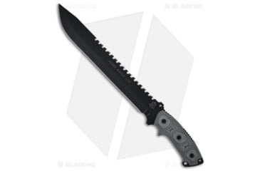 Image of TOPS Knives Steel Eagle 111A Hunters Point Fixed Blade Knife, 11.00in, 1095, Clip Point Blade, Micarta Gray Handle, Black/Gray, 16.00in, BHQ-7341