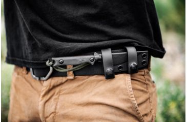 Image of TOPS Knives Street Scalpel 2 Fixed Blade Knife, 3.13in, 1095 Carbon Steel Blade, Black Canvas Micarta Handle, SSS-02